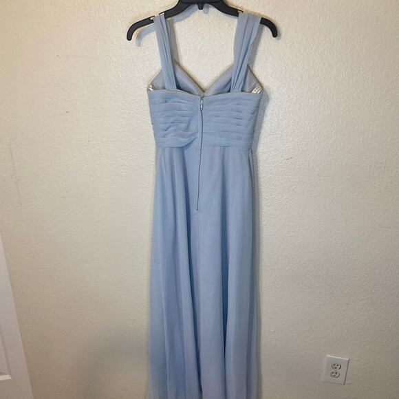 Azazie Kaitlynn Bridesmaid Dress Formal Gown in Ice Blue Size 6 - Picture 8 of 12